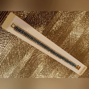 Bracelet, Aquamarine & White Sapphire Simulated Stones! Quality Fashion Jewelry!